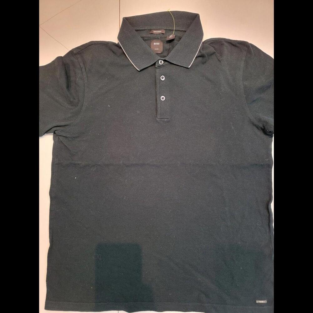 Hugo Boss Mercerised Men's Black Polo Size XL